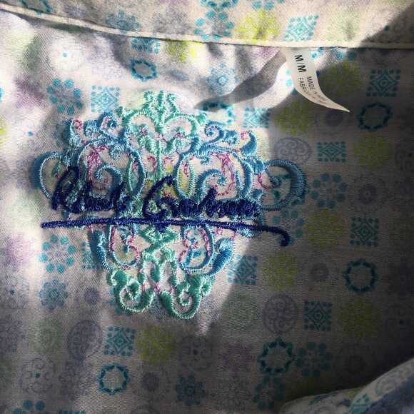 ROBERT GRAHAM Blue Printed Insert Long Sleeve Button Shirt - Picture 2 of 11